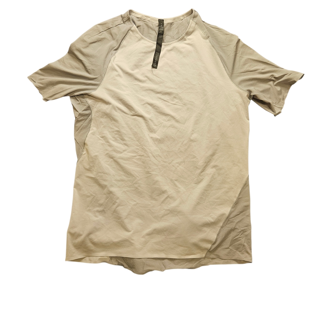 Men's Lululemon Two Tone Gray Short Sleeve Shirt Size Small